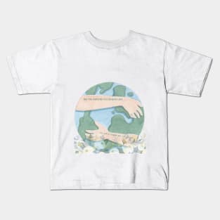 Earth in Our Hands: A Symphony of Nature Design Kids T-Shirt